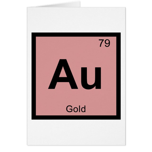 Au - symbole de Tableau périodique de chimie d'or (Devant)