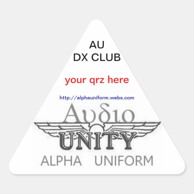 AU Triangular Stickers (Front)