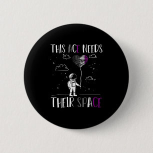 Auality Pride Funny Aual Pride Outer Space Ace Aua 2 Inch Round Button