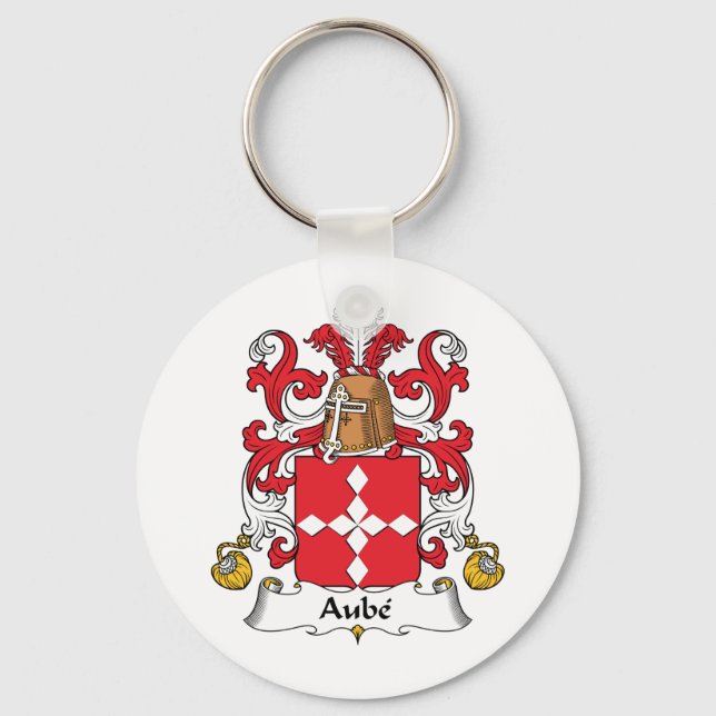 Aube Family Crest Keychain (Front)