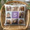 Aubergine and White Photo Collage Custom Monogram