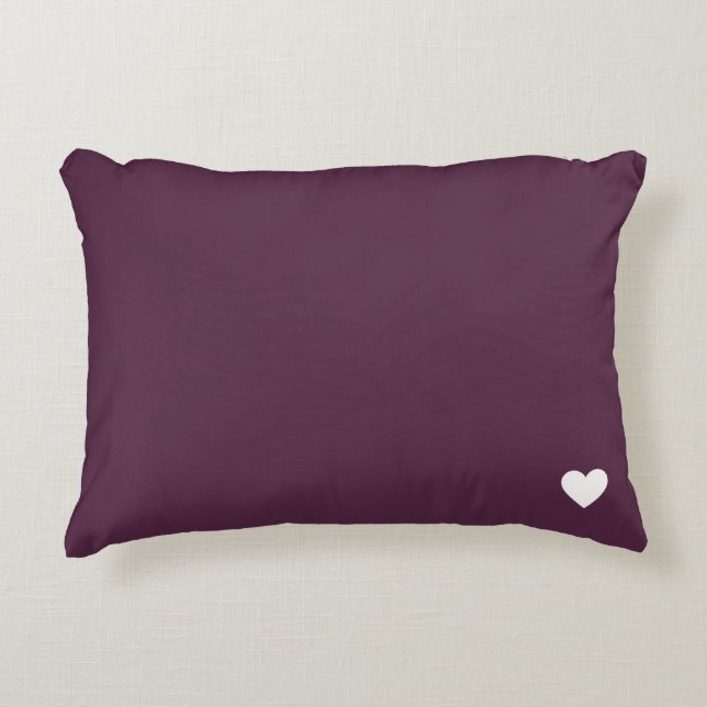 Aubergine Eggplant Deep Purple Accent Pillow (Front)