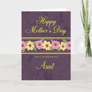 Aubergine Mothers Day Message Card