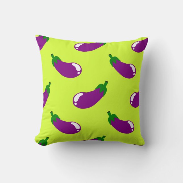 Aubergine Throw Pillow (Front)