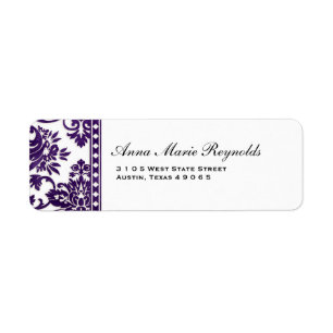 Aubergine Vintage Damask Lace Fancy