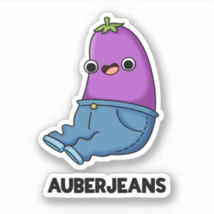 Auberjeans Funny Aubergine Pun
