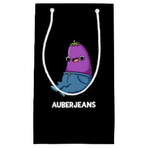 Auberjeans Funny Aubergine Pun Dark BG Small Gift Bag
