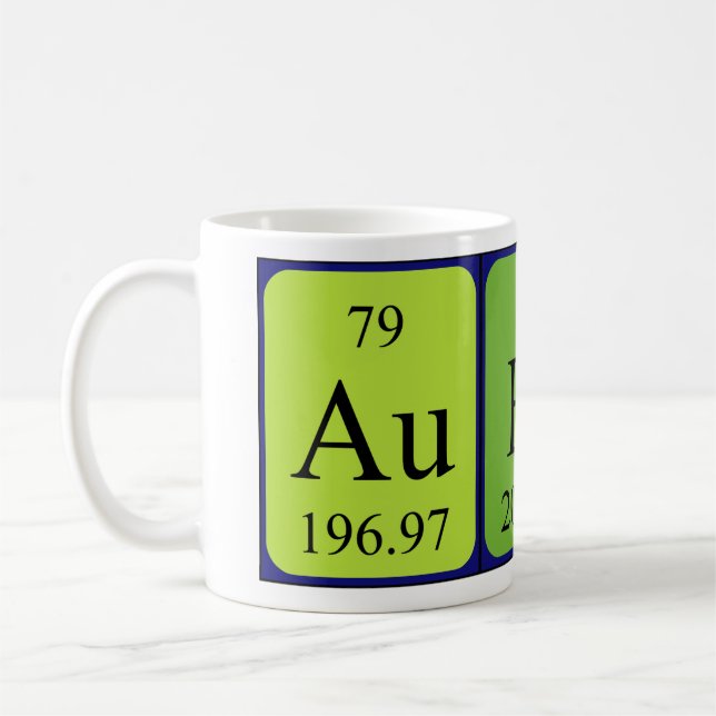 Aubin periodic table name mug (Left)