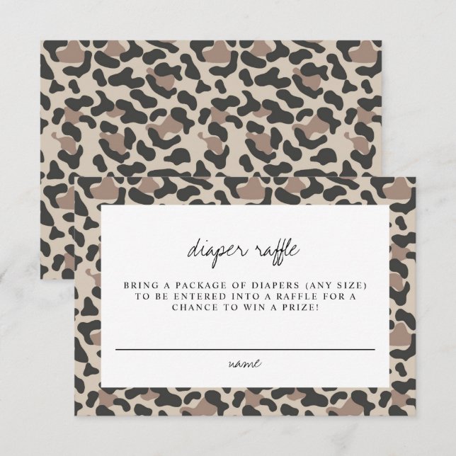 Aubree - Jungle Safari Animal Print Raffle Invitation (Front/Back)