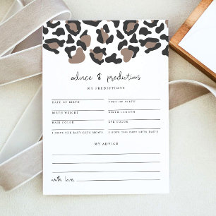 AUBREE Leopard Baby Advice and Predictions Card