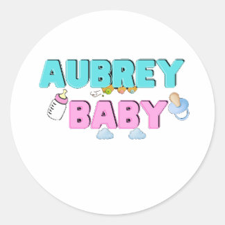 Aubrey baby classic round sticker