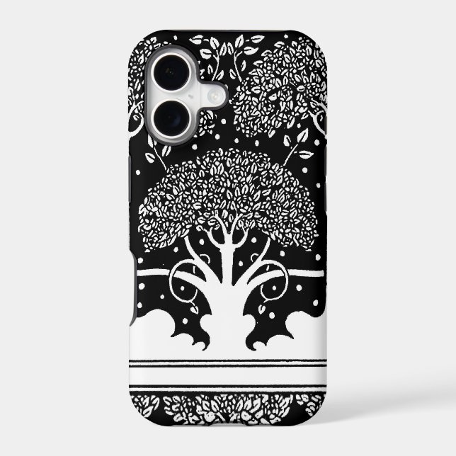 Aubrey Beardsley Art Nouveau Tree Pattern Print (Back)