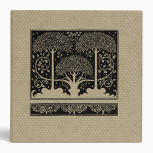 Aubrey Beardsley Art Nouveau Tree Pattern Print Binder