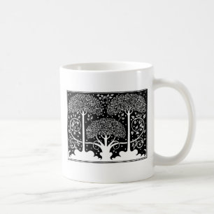 Aubrey Beardsley Art Nouveau Tree Pattern Print Coffee Mug