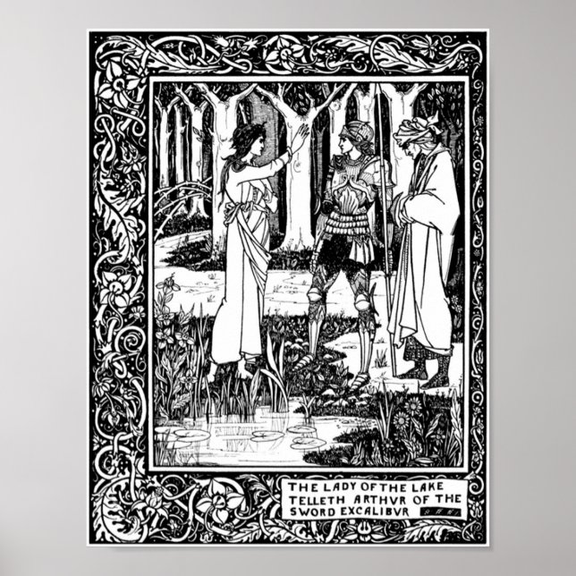 Aubrey Beardsley Illustration For Lady of the Lake Poster (Front)