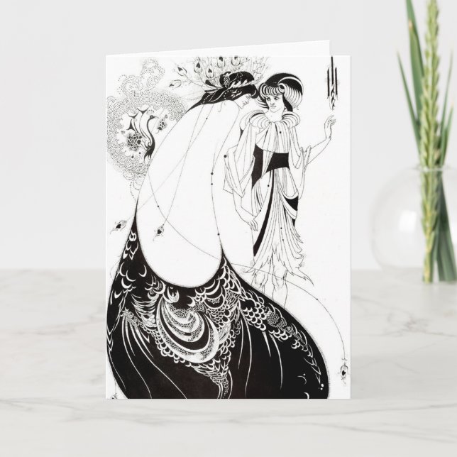 Aubrey Beardsley La carte de voeux pour jupe de pa (Devant)