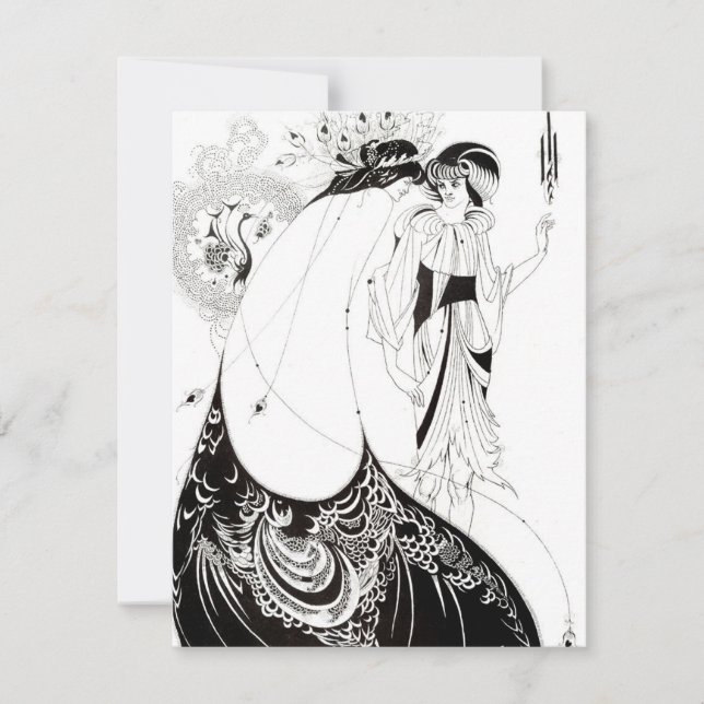 Aubrey Beardsley Les invitations à la jupe de paon (Devant)