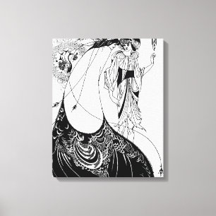 Aubrey Beardsley The Peacock Skirt Art Nouveau Canvas Print