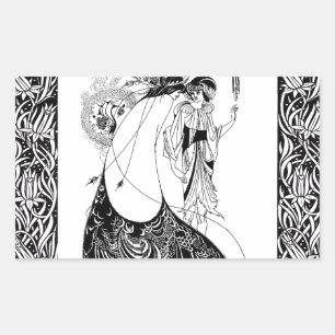 Aubrey Beardsley The Peacock Skirt Art Nouveau Sticker