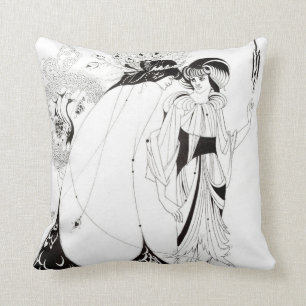 Aubrey Beardsley The Peacock Skirt Pillow