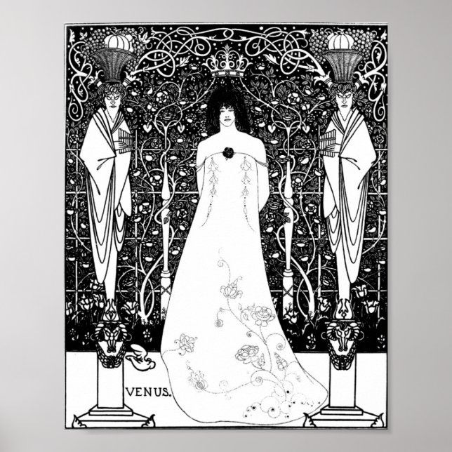 Aubrey Beardsley Venus Between Terminal Gods Poster (Front)