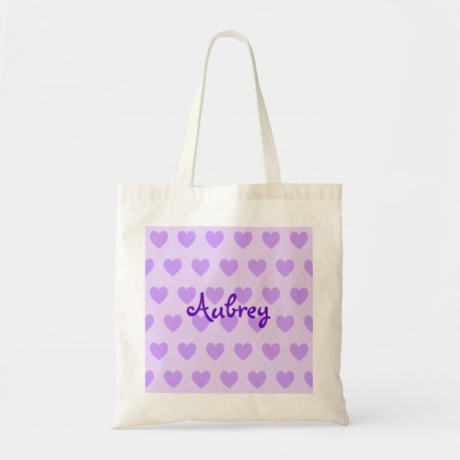 Aubrey in Purple Tote Bag (Front)