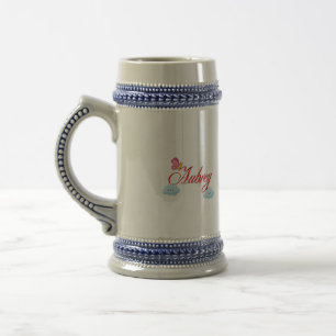 Aubrey with butterfly and clouds beer stein