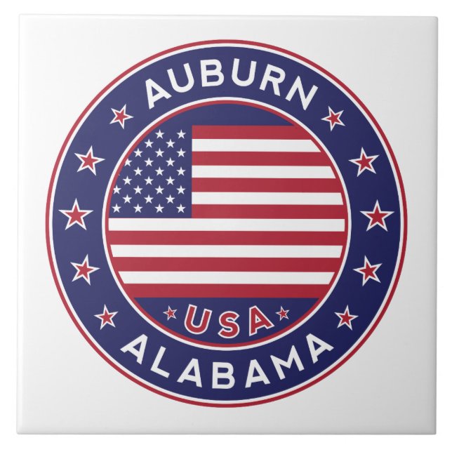 Auburn, Alabama, USA Tile (Front)