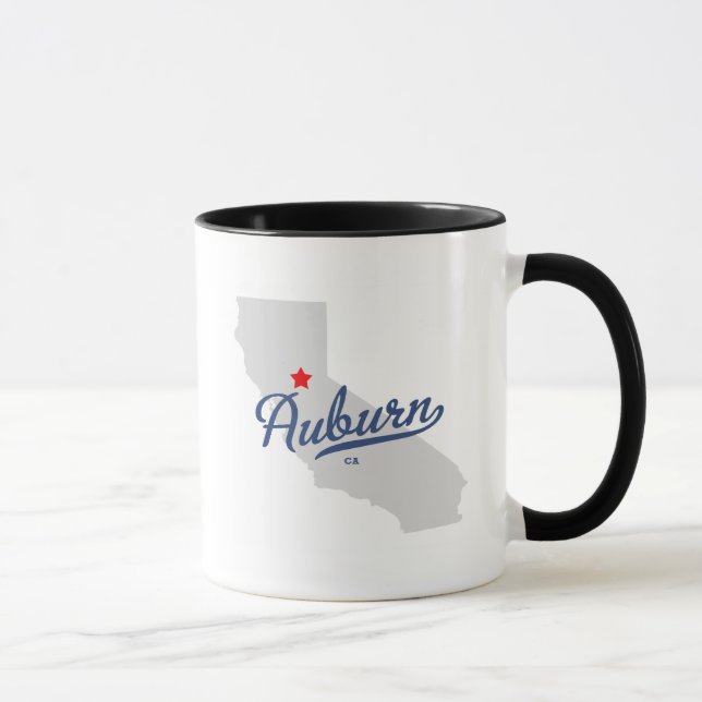 Auburn California CA Shirt Mug (Right)