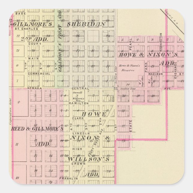 Auburn, Nebraska Square Sticker (Front)