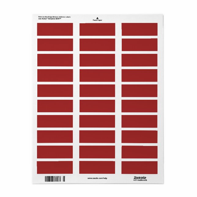 Auburn  (solid colour)   (Full Sheet)