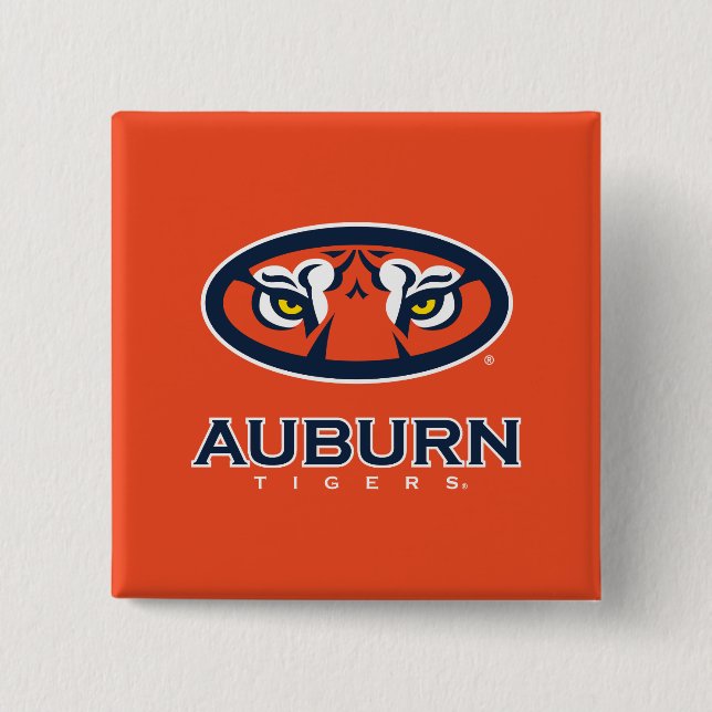 Auburn University | Auburn Tigers 2 Inch Square Button (Front)