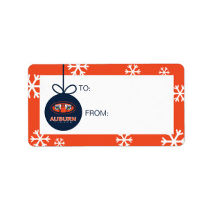 Auburn University   Auburn Tigers Gift Label