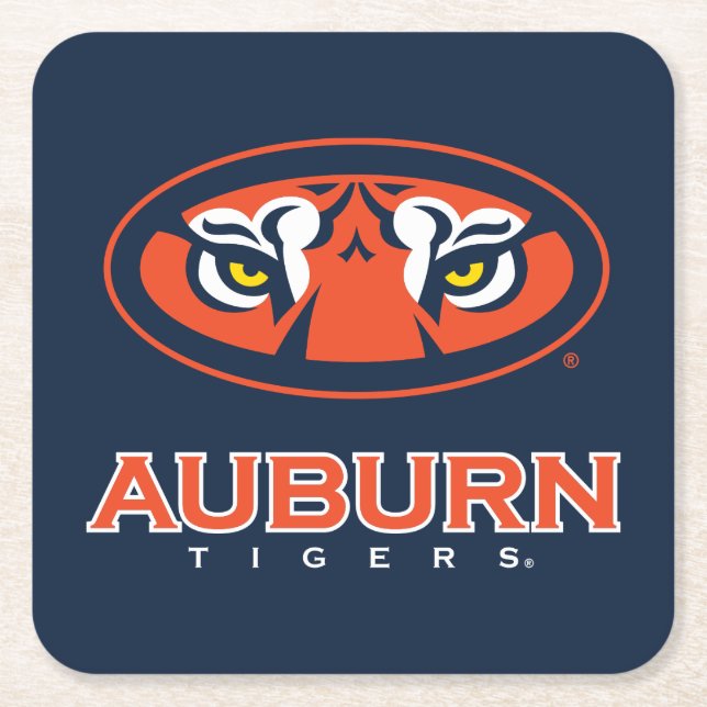 Auburn University | Auburn Tigers Square Paper Coaster (Front)