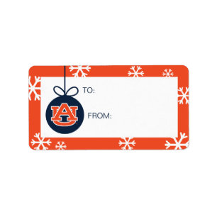 Auburn University   Auburn UA Logo Gift Label