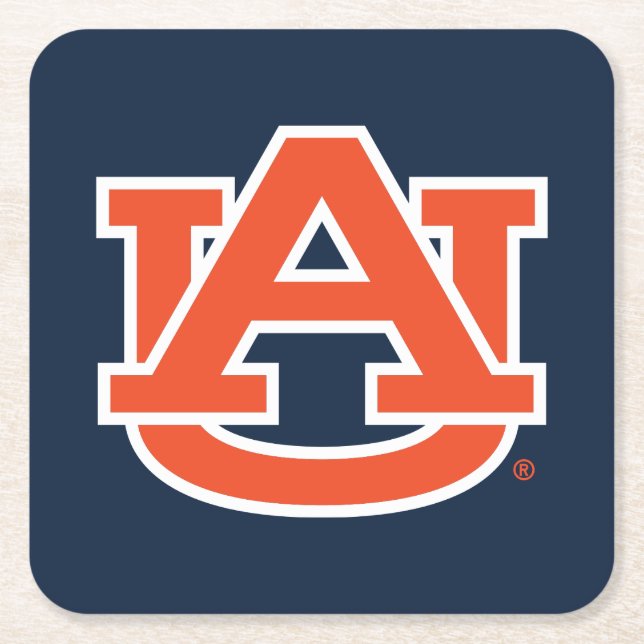 Auburn University | Auburn UA Logo Square Paper Coaster (Front)