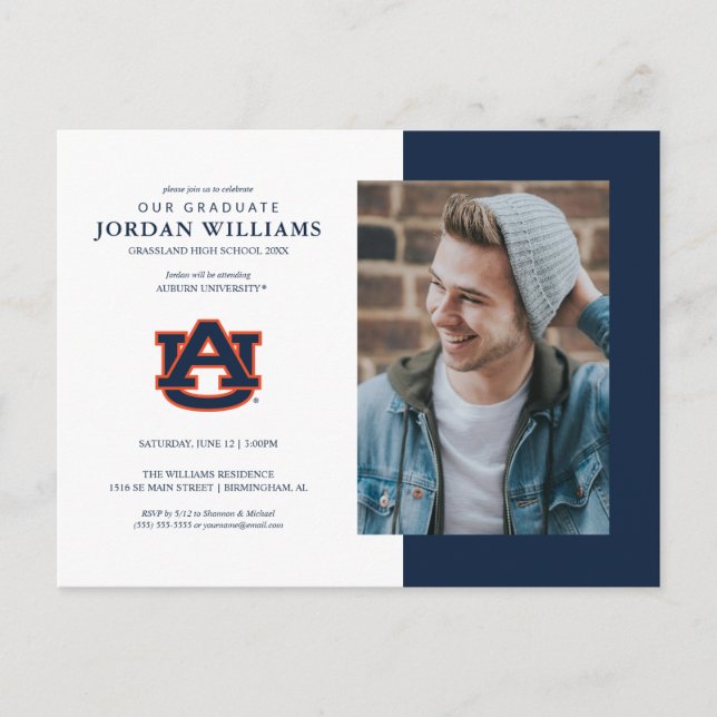 Auburn University | Future Auburn Grad Announcement Postcard (Front)