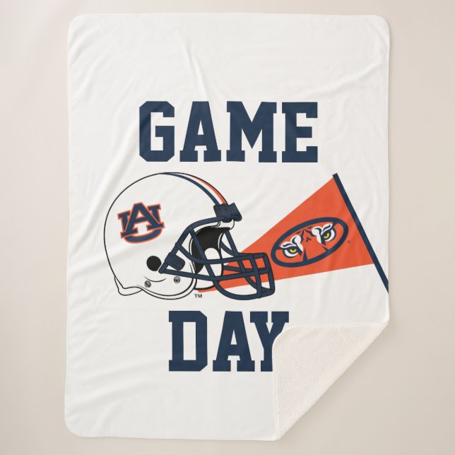 Auburn University Game Day Sherpa Blanket (Front)