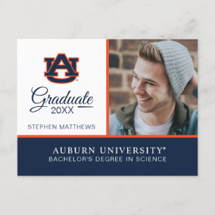 Auburn University   Graduation Announcement Postcard