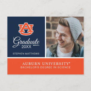 Auburn University   Graduation Announcement Postcard
