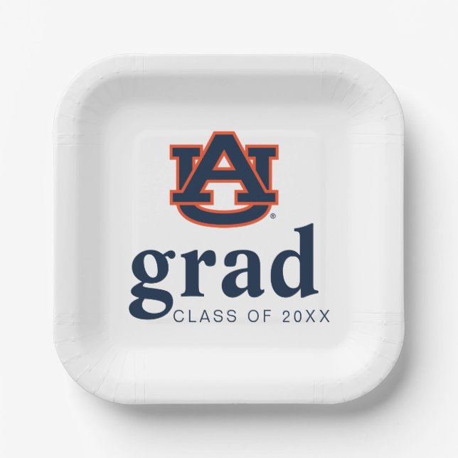 Auburn University Graduation | Auburn Tigers Paper Plate (Front)
