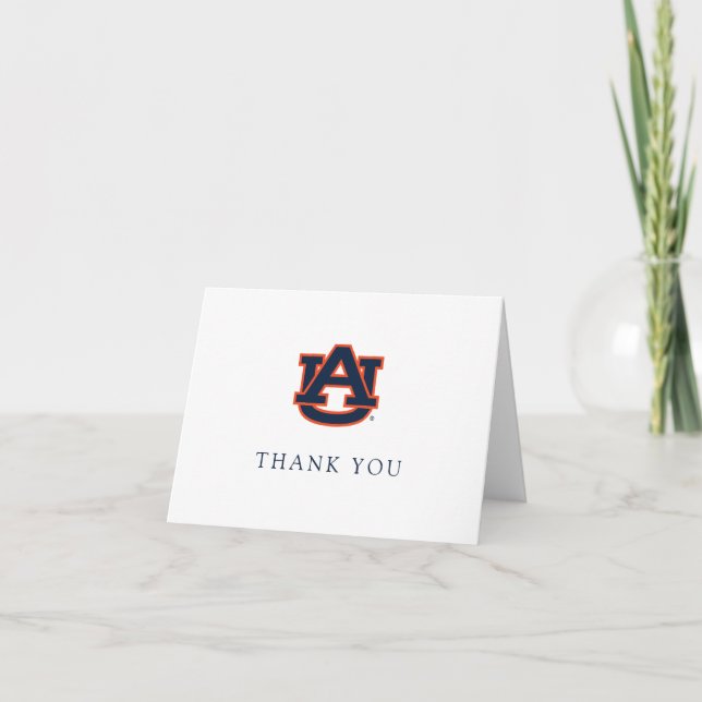 Auburn University Graduation | Auburn Tigers Thank You Card (Front)