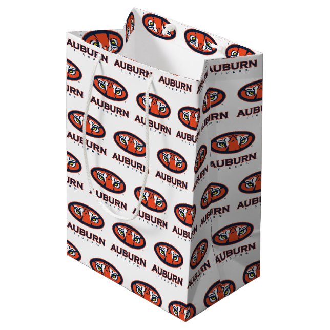 Auburn University | Holiday Medium Gift Bag (Front Angled)