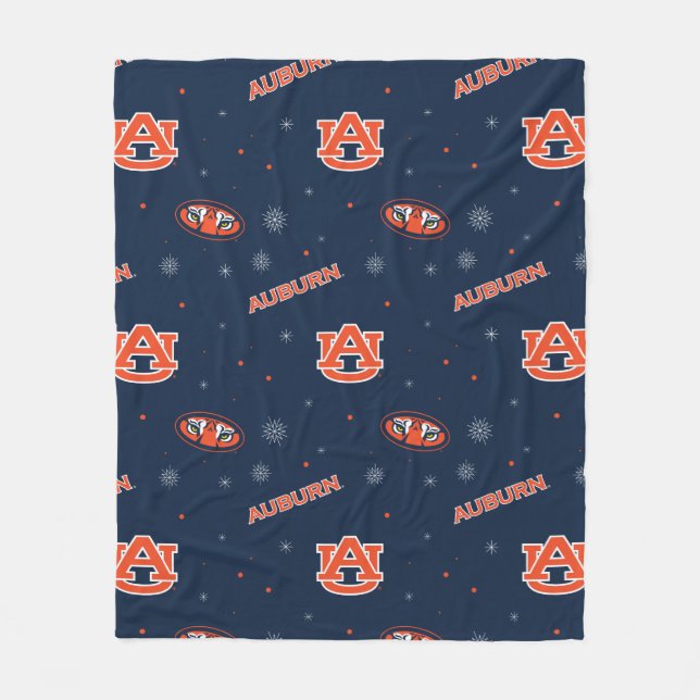 Auburn University | Holiday Pattern Fleece Blanket (Front)