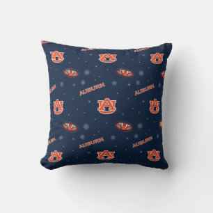 Auburn University Holiday Pattern Throw Pillow
