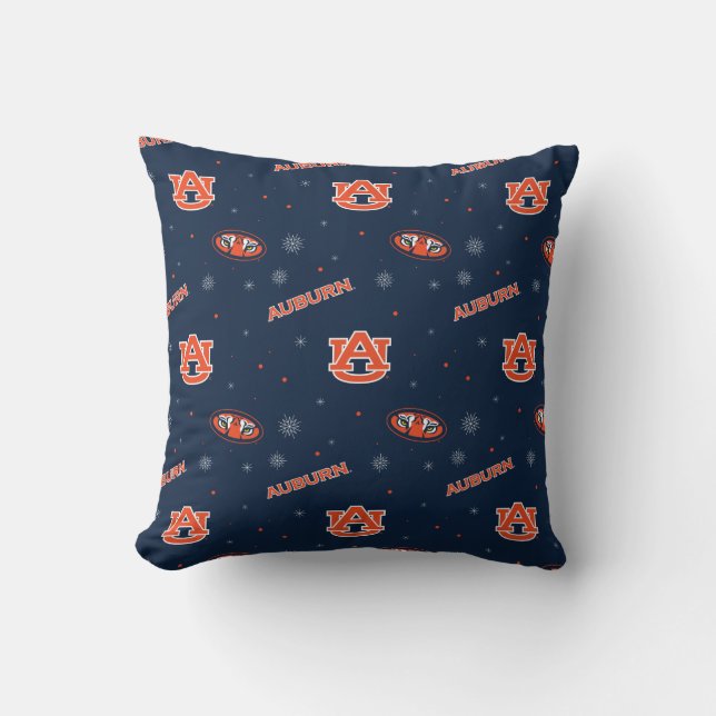 Auburn University | Holiday Pattern Throw Pillow (Front)