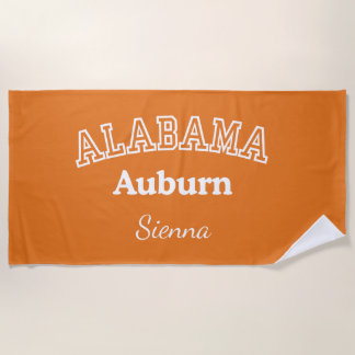 Auburn University Personalized Beach Towel