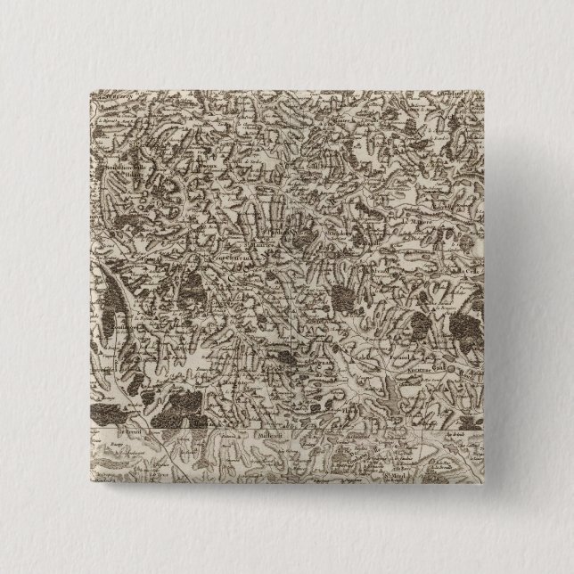 Aubusson 2 Inch Square Button (Front)