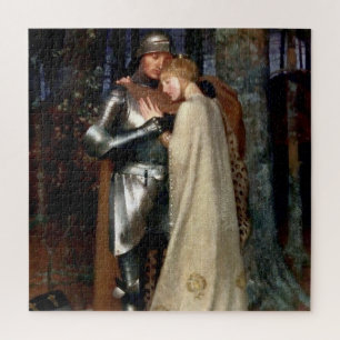 Aucassin and Nicolette Medieval Painting by Marian Jigsaw Puzzle