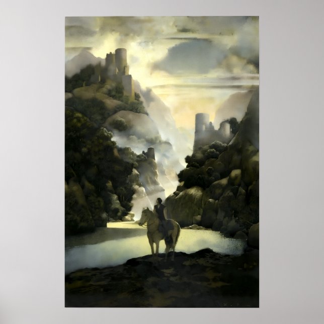 Aucassin Seeks for Nicolette by Maxfield Parrish Poster (Front)